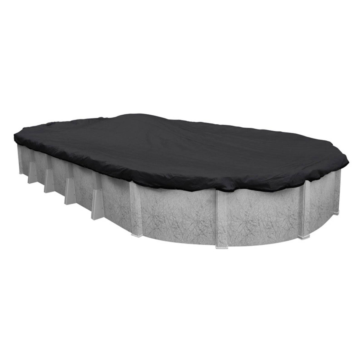 Black Oval Winter Pool Cover B374