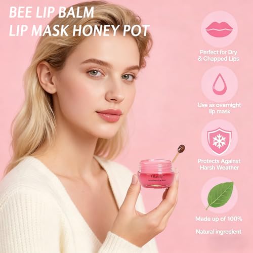 4 PCS Honey Lip Balm Lip Mask S26117