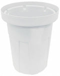 White Plastic Round Trash Can U928