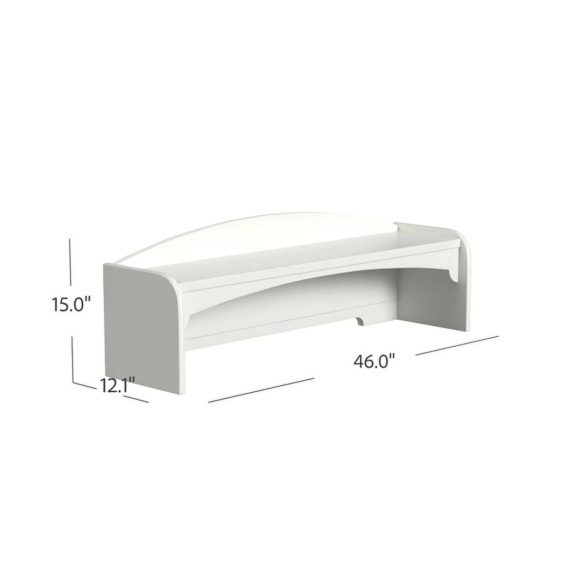 Bright White Engineered Hardwood Desk Hutch G7031