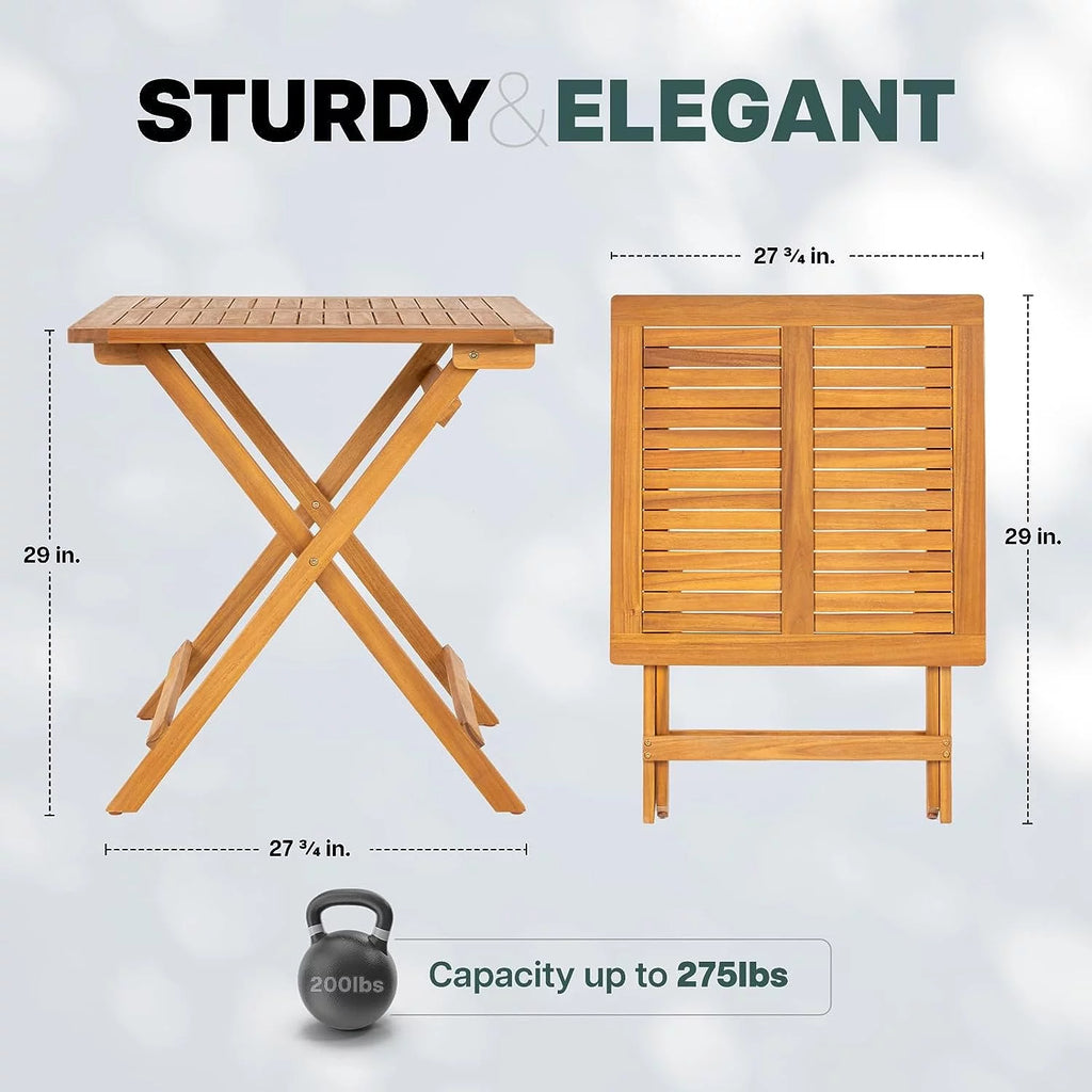 Acacia Wooden Folding Bistro Table H99636