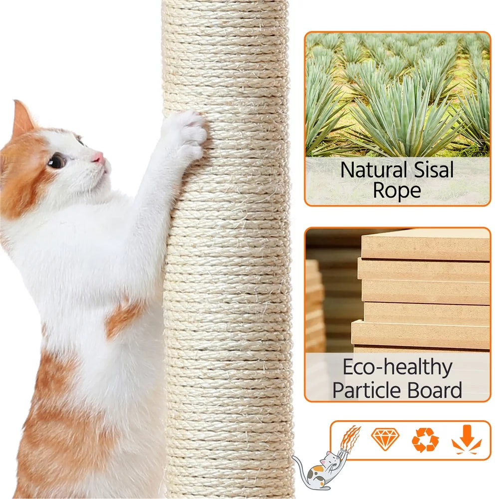 Dark Gray Cat Tree Tower with Condo and Perches O25995