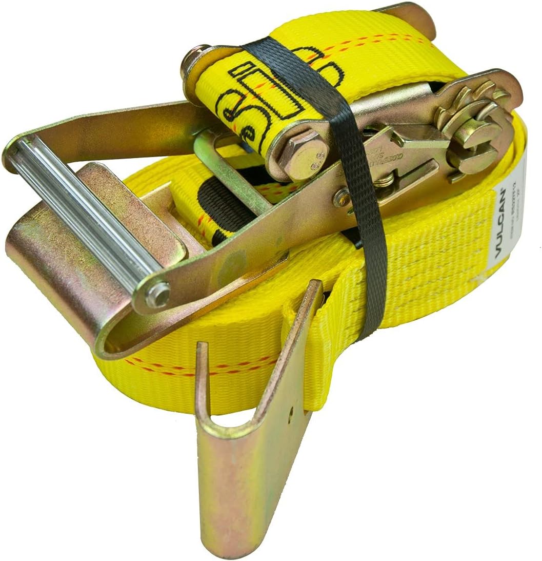 8 Pack 2 Inch x 27 Foot Ratchet Strap with Flat Hooks D98282