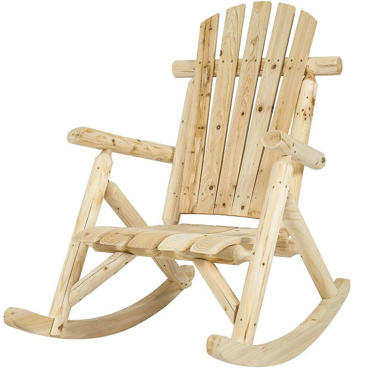 Wooden Log Rocking Chair X409578