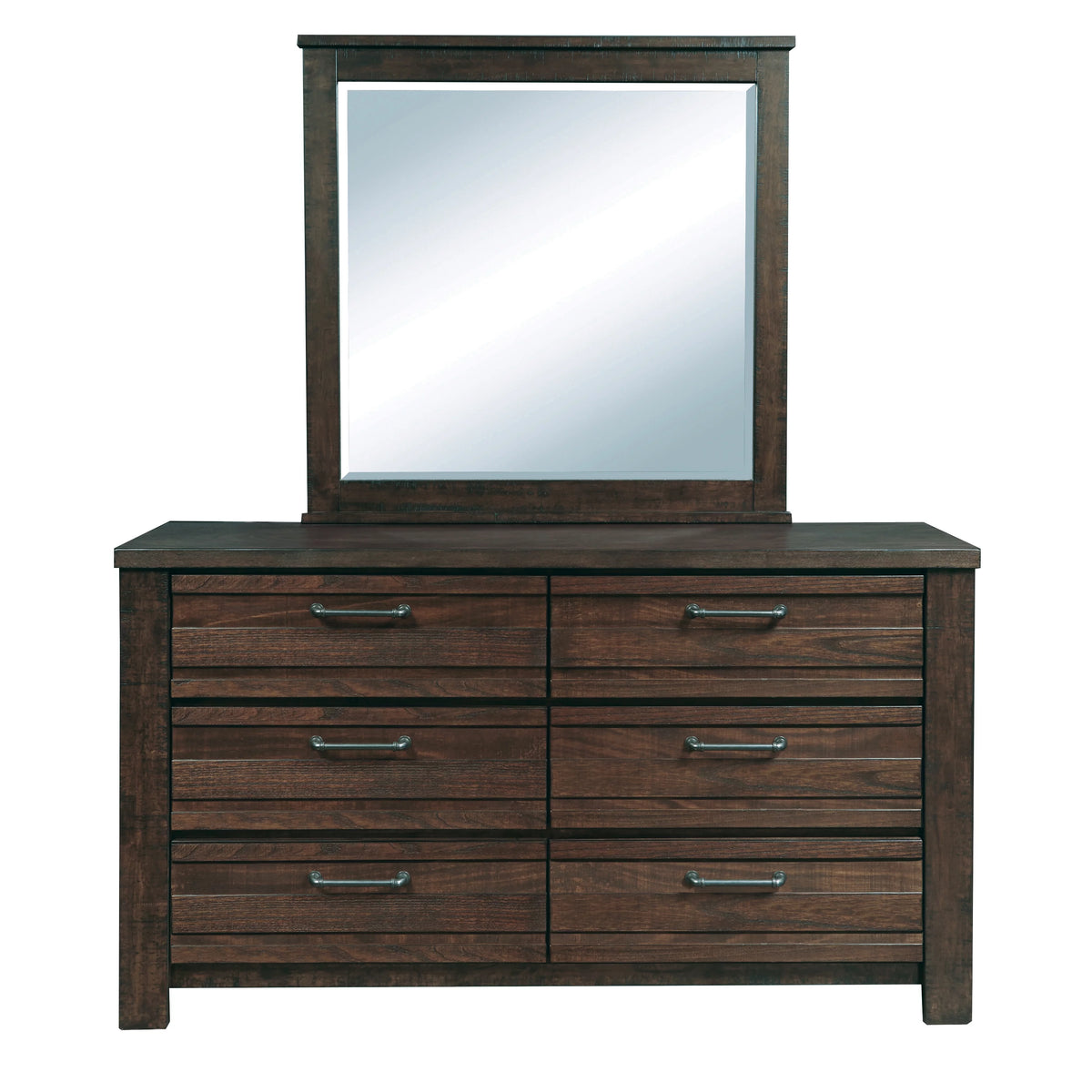 Queen Bed with Dresser, Mirror, Nightstand in Espresso K91932