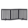Black Freestanding Wooden Dog Gate Z748454