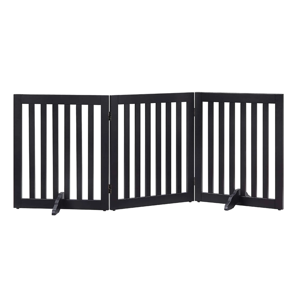 Black Freestanding Wooden Dog Gate Z748454