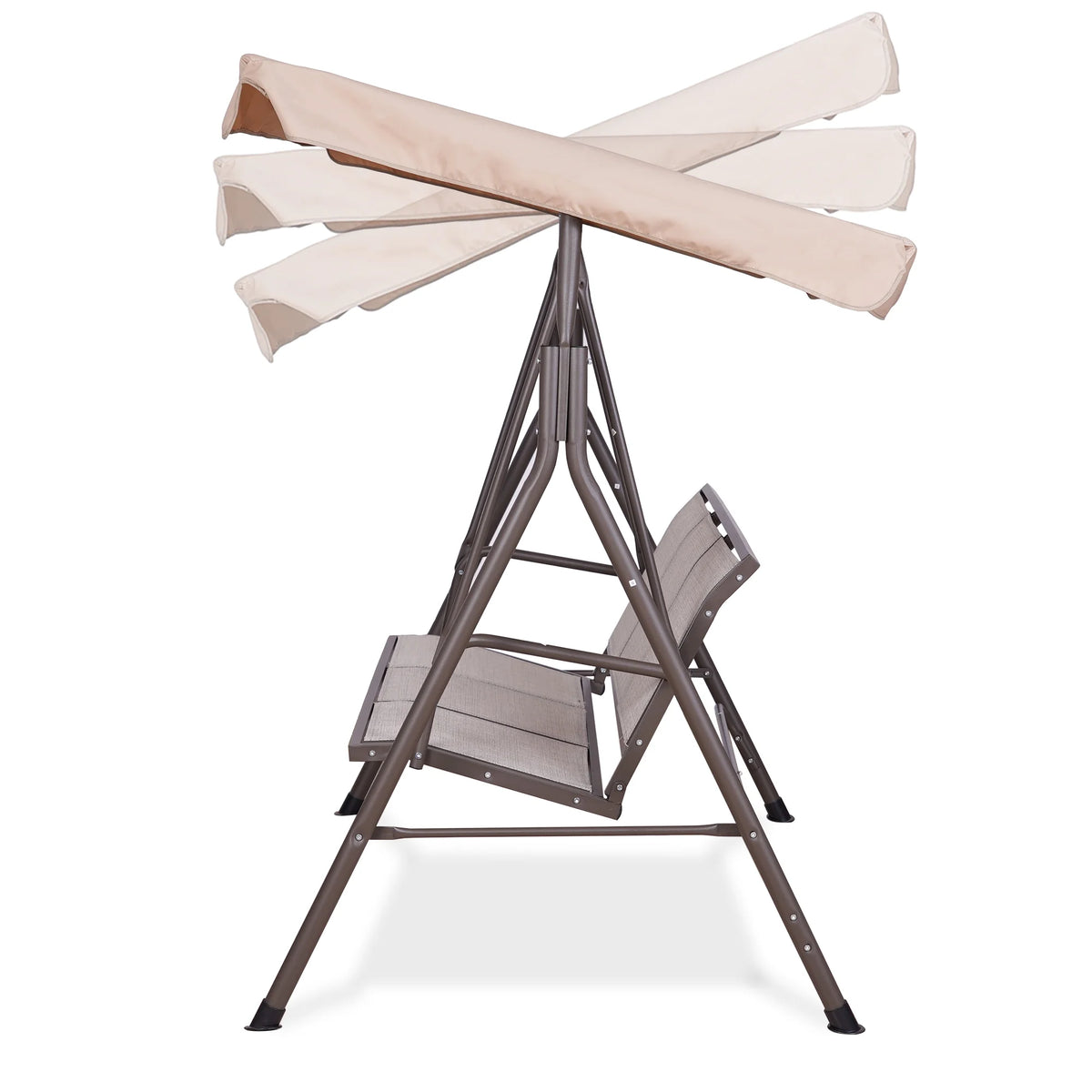 Outdoor Swing With Canopy, 3-Person, Beige C140