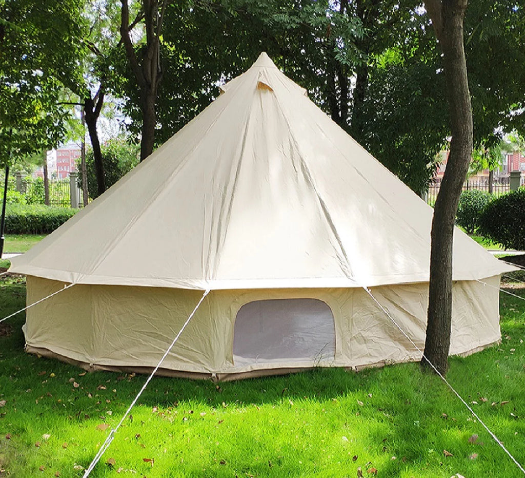 Waterproof 4-Season Cotton Canvas Bell Tent with Stove Hole G884752