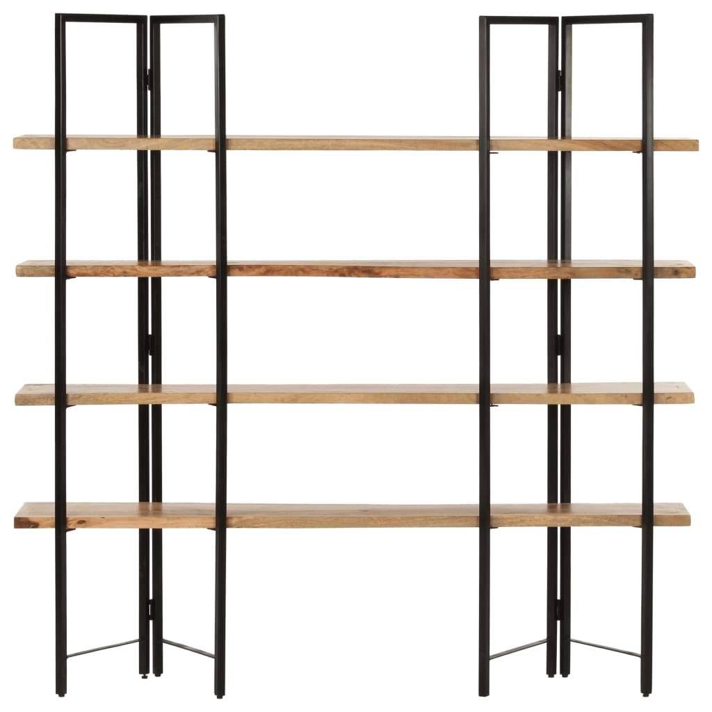 4-Tier Solid Mango Wood Bookcase Z435076