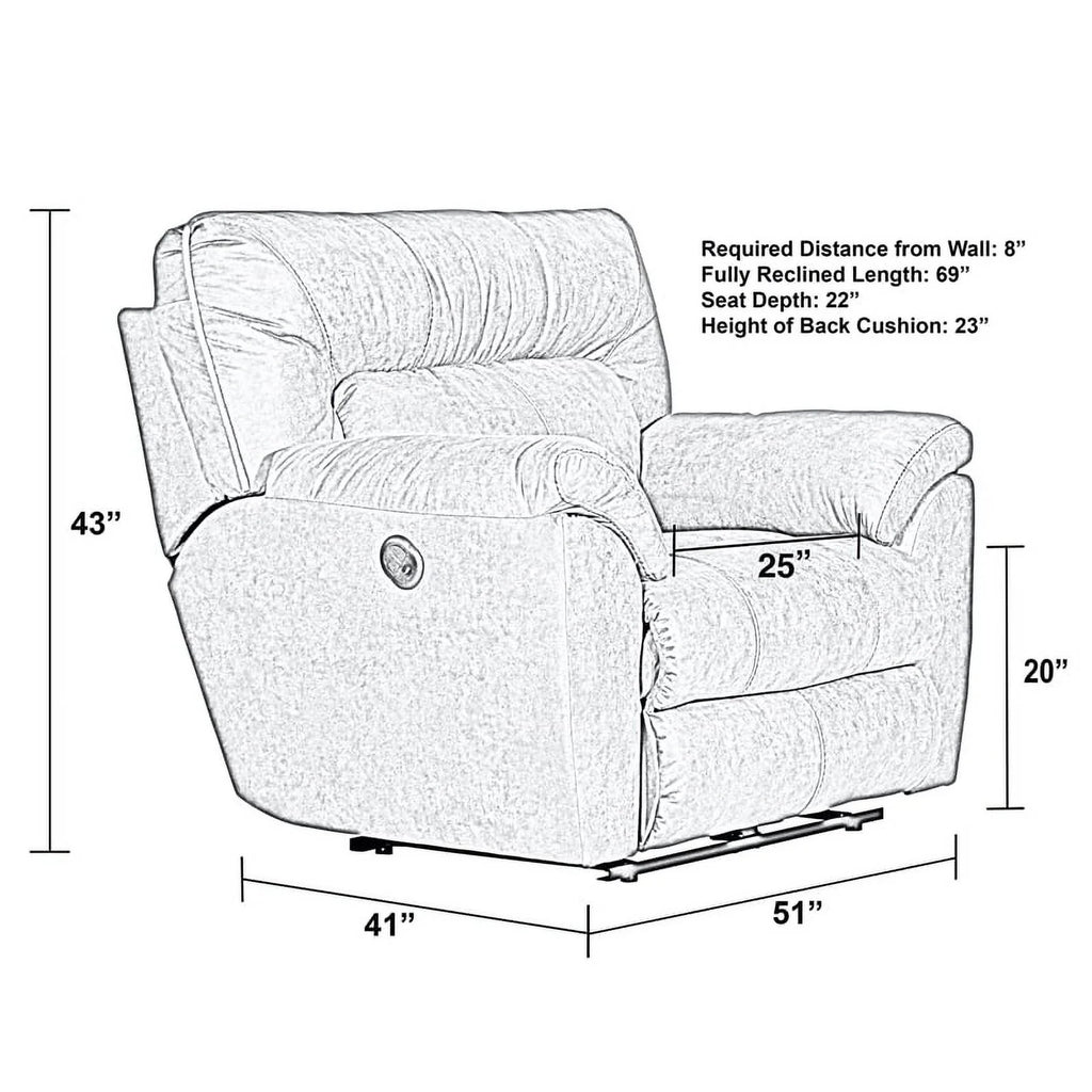 Brown Polyester Recliner R868664