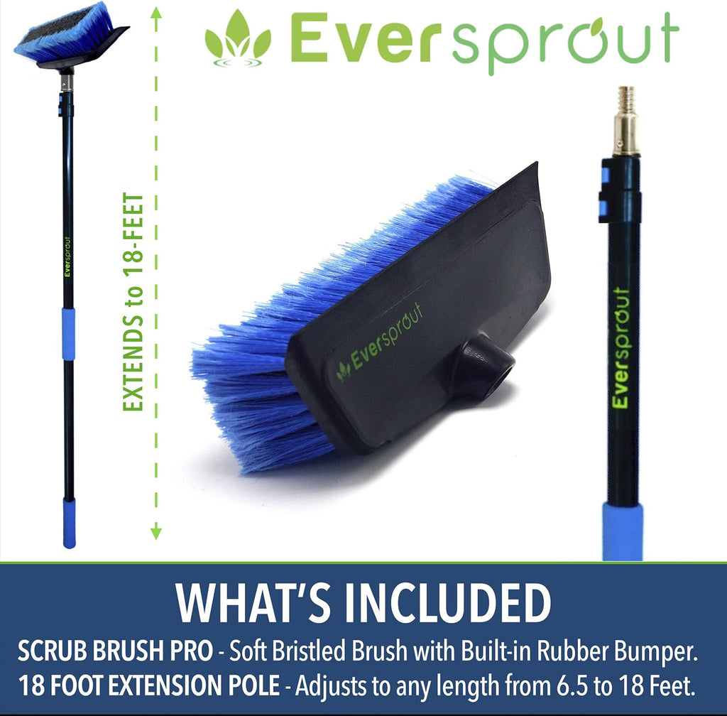 7-to-24 Foot Scrub Brush with Rubber Bumper L9282