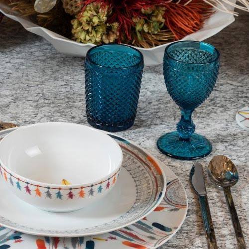 Red Wine Glasses Set of 4 Blue Y709