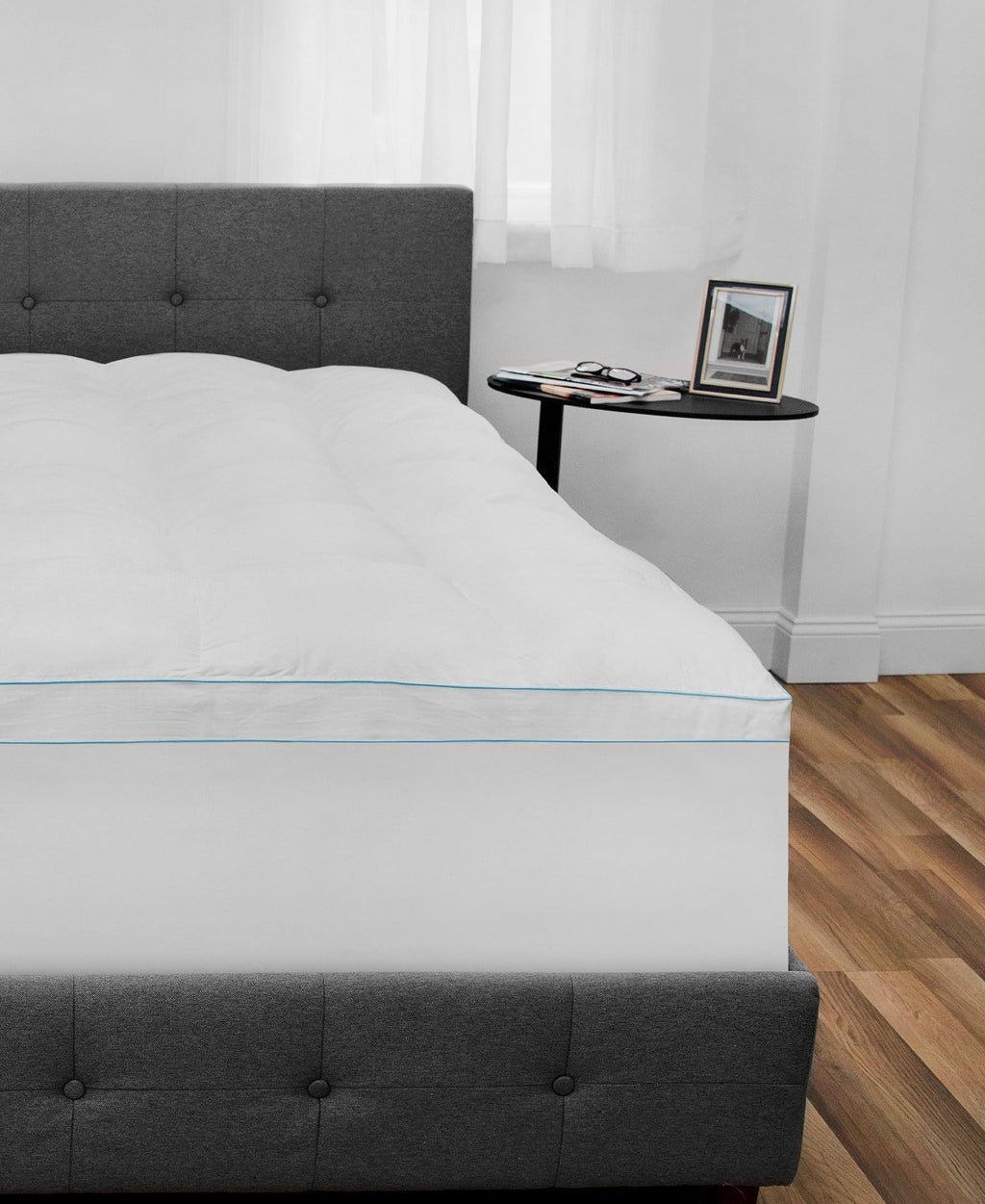 White Full Fiberbed with Cooling Gel Beads P50081