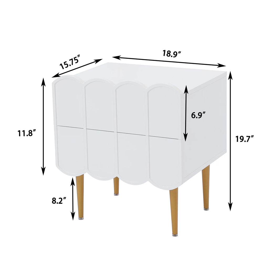 White Nightstands with Drawers G22247