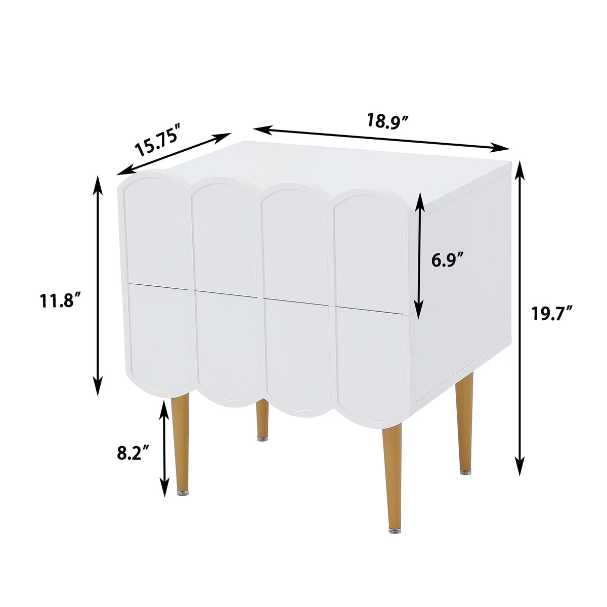 White Nightstands with Drawers G22247