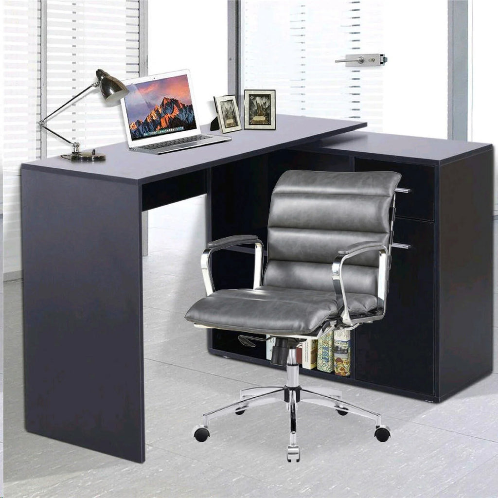 Antique Gray Metal Office Chair V903