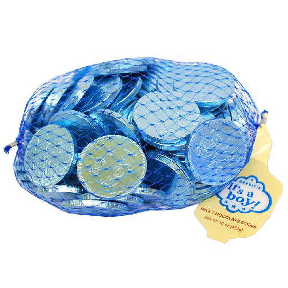 Light Blue Chocolate Coins Pack of 20 O28764