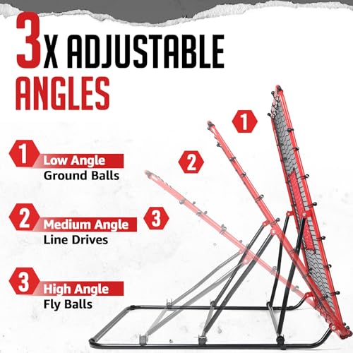 4x4.5FT Adjustable Baseball Rebounder Net with 2 Strike Zones V1685