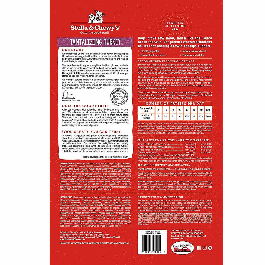 Freeze Dried Turkey Dinner Patties Dog Food P273