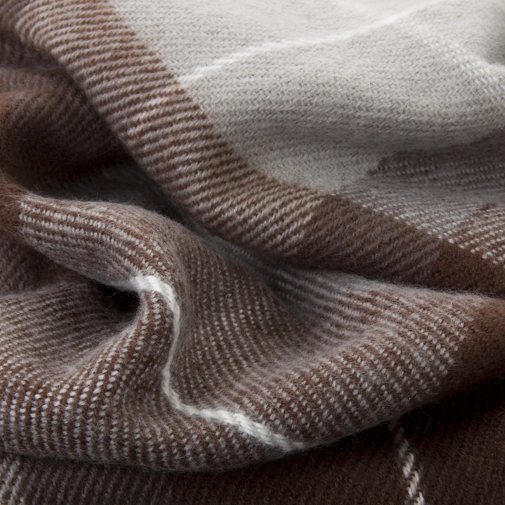 Brown Plaid Throw Blanket K510243
