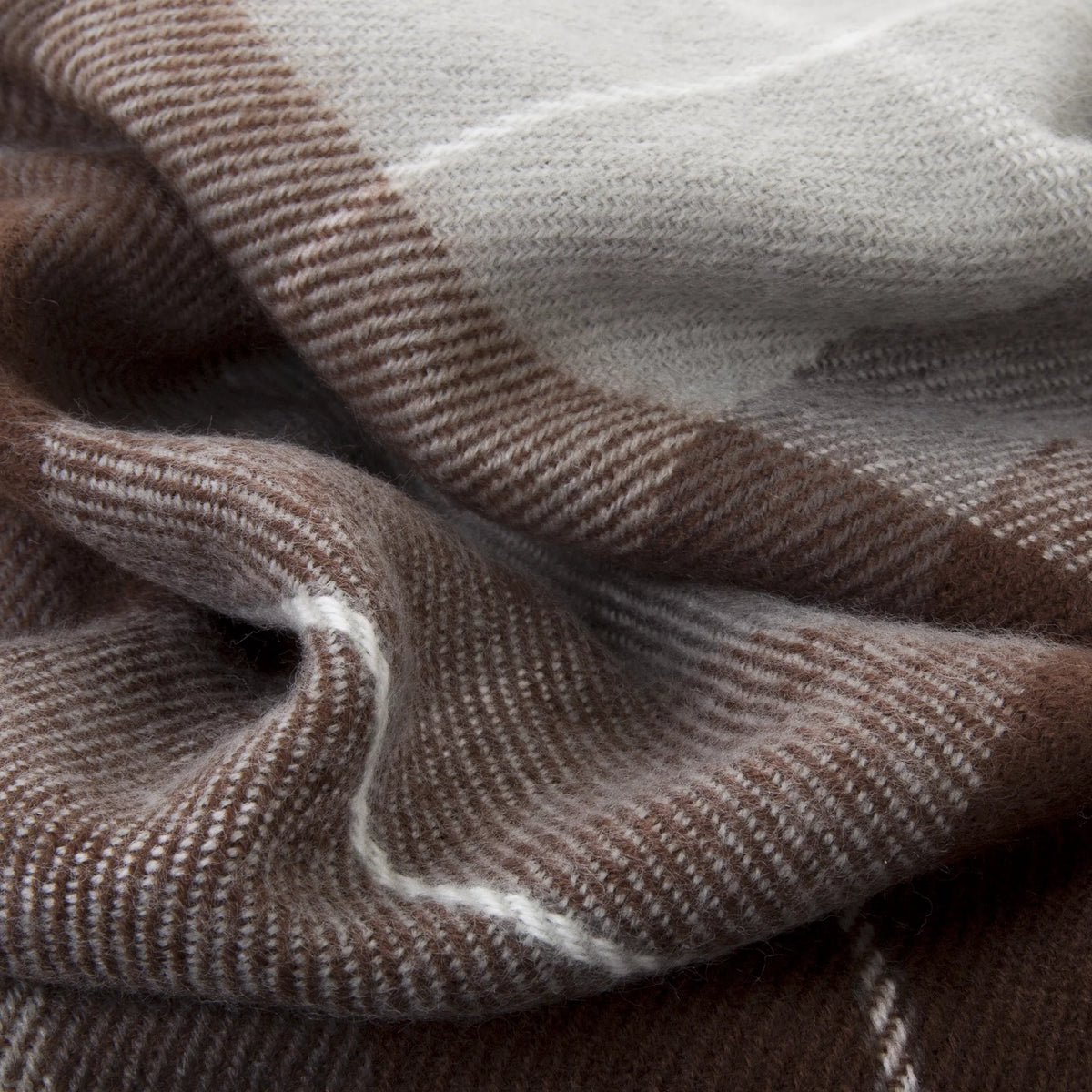 Brown Plaid Throw Blanket K510243