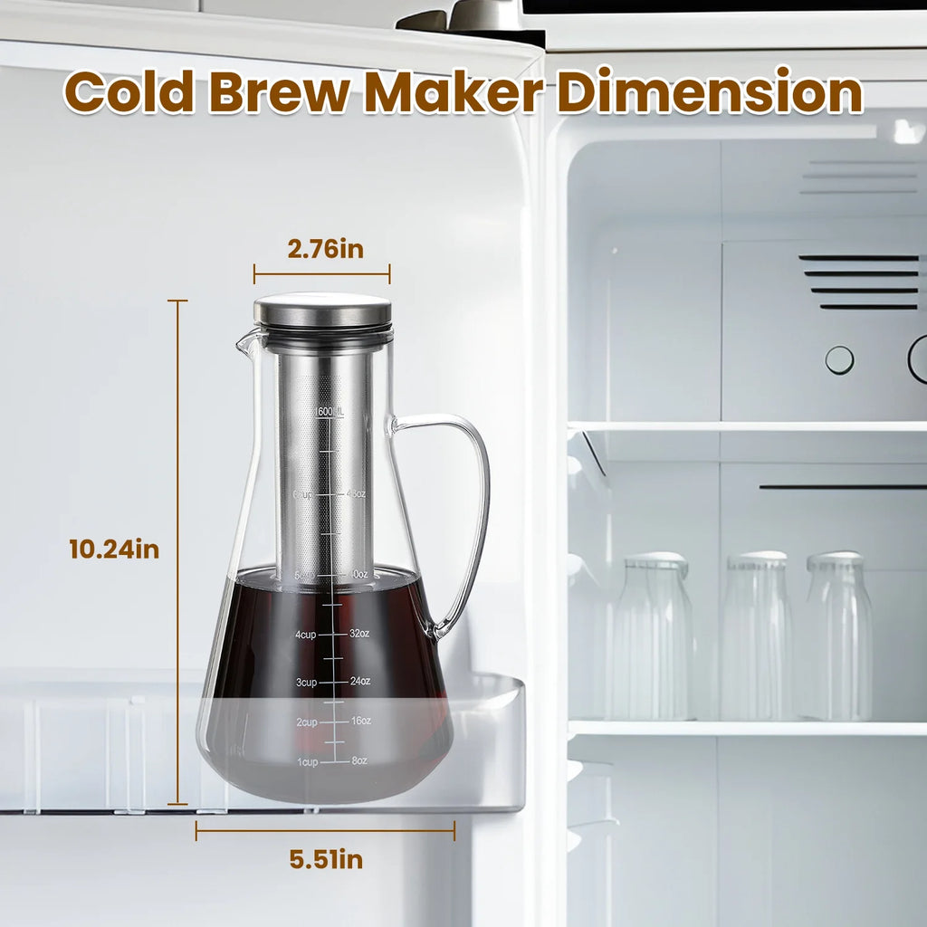 Cold Brew Coffee Maker Glass Pitcher with Filter U472