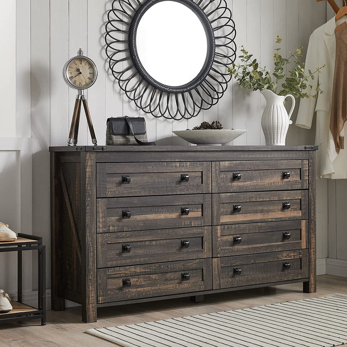 Farmhouse 7 Drawers Wood Rustic Dresser S5148