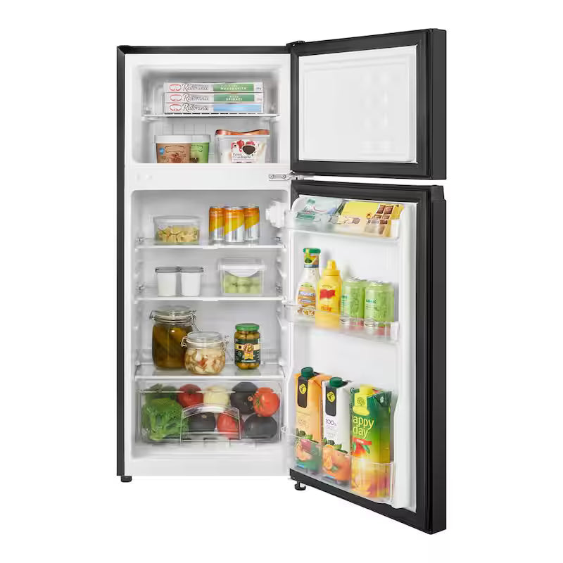 Black 4.5 cu. ft. 2-Door Mini Refrigerator with Freezer P4612
