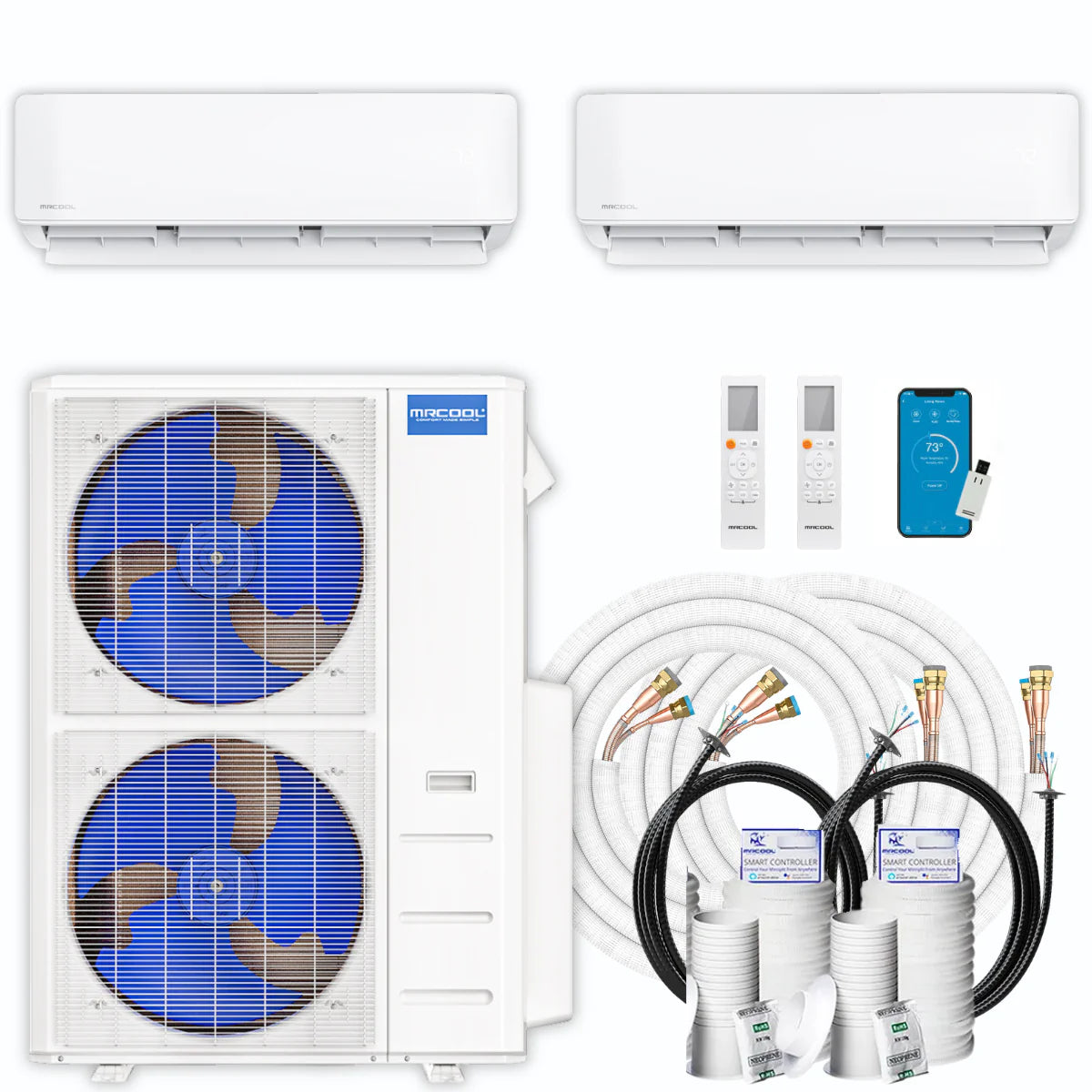45,000 BTU 2 Zone Ductless Air Conditioner and Heat Pump J2159