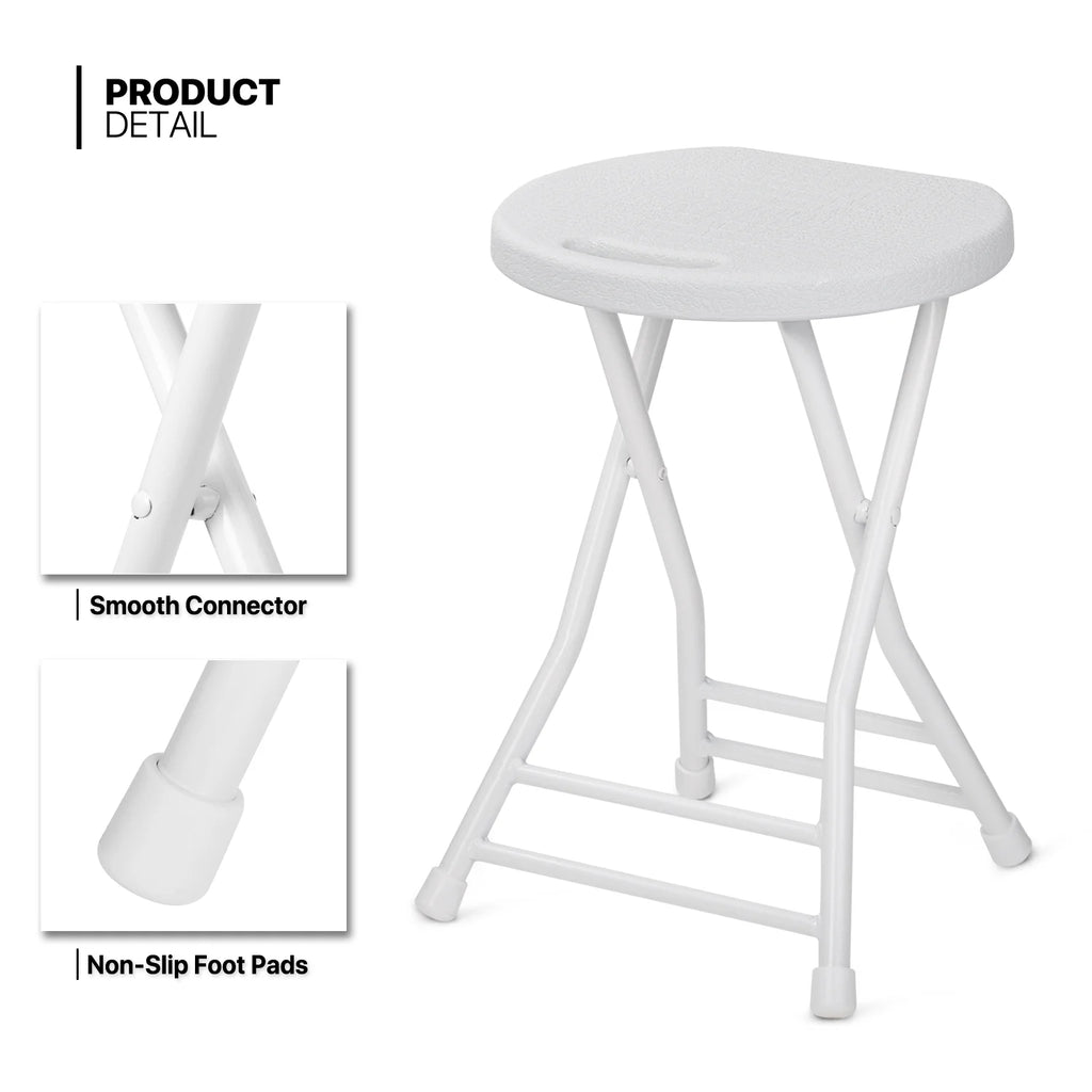 7 Pieces 5 FT Folding White Round Table and Chair Set P2270