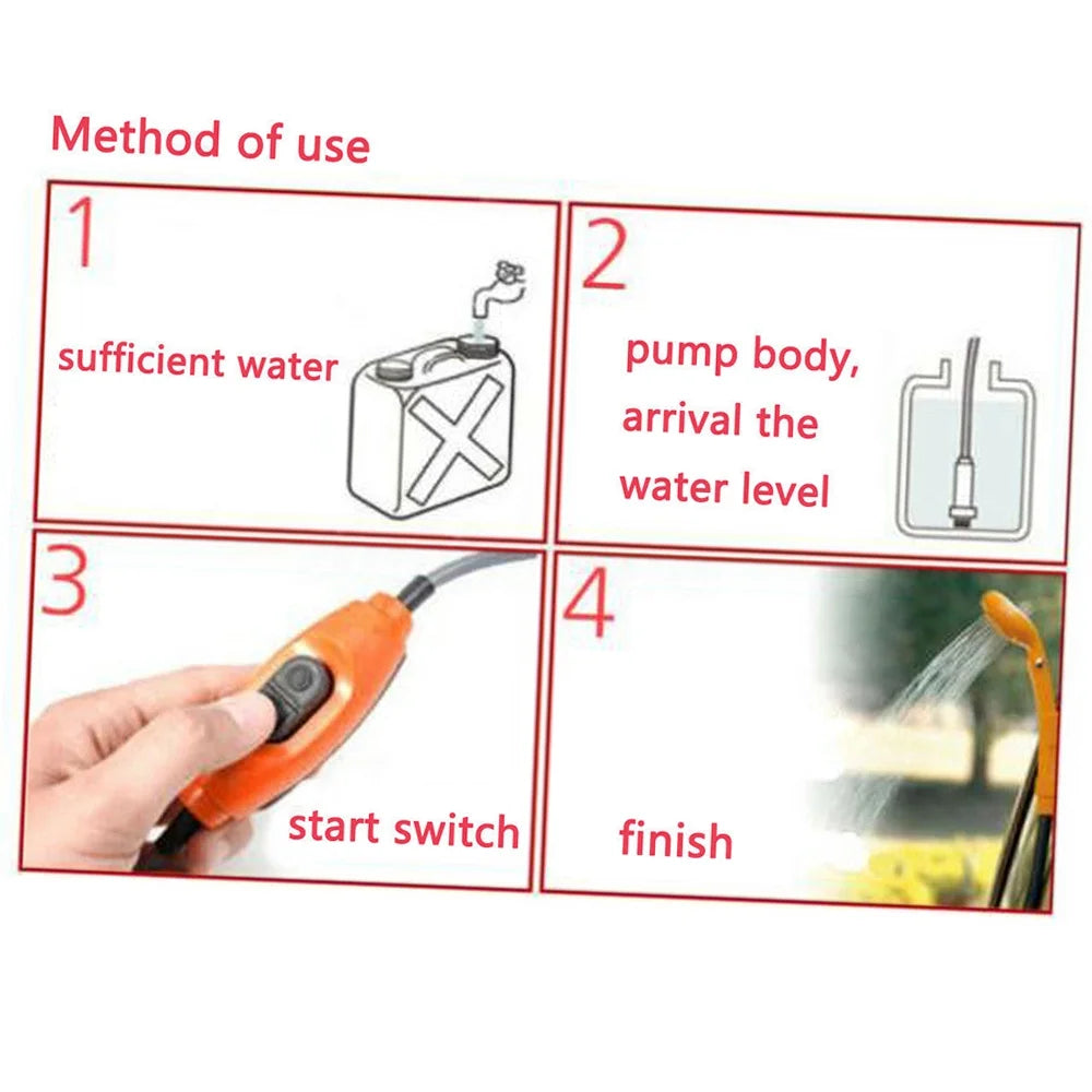 Portable Shower Kit with Water Pump O69428