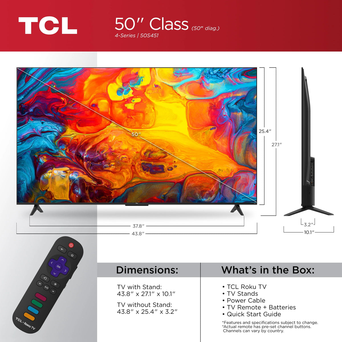 50 Class 4K UHD HDR Smart TV O913