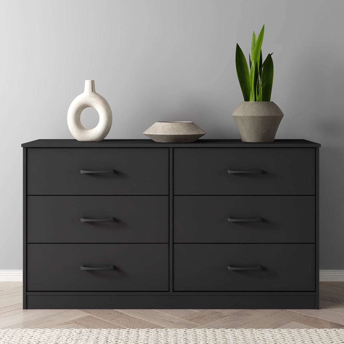 White 6 Drawer Dresser Q1308