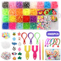 2069pcs Loom Bands Kit 28 Colors Rubber Bands Bracelets Making Kit with Accessory K947708