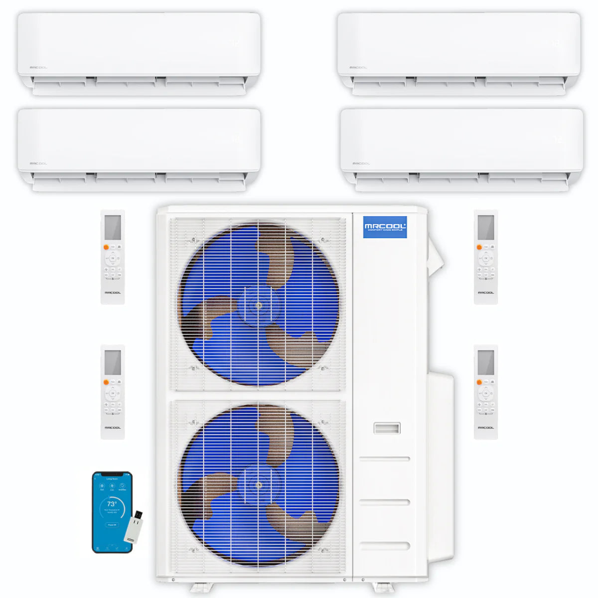 48,000 BTU 4 Zone Ductless Air Conditioner and Heat Pump C383