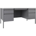 30x60 Double Pedestal Metal Desk with T-Mold Top C7570