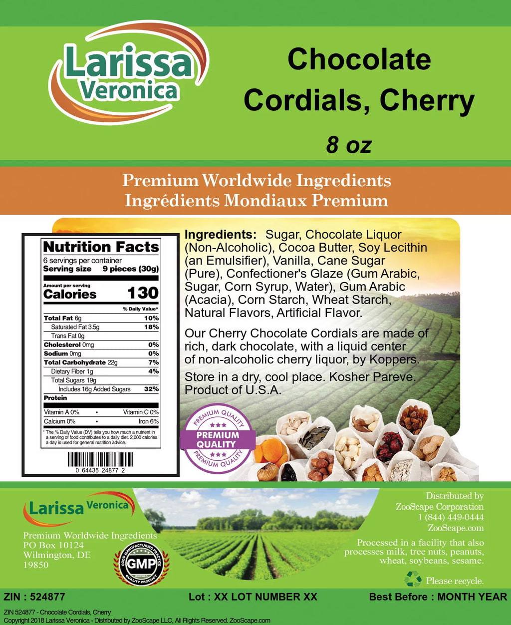 Chocolate Cordials Cherry 8 oz 2-Pack K59992