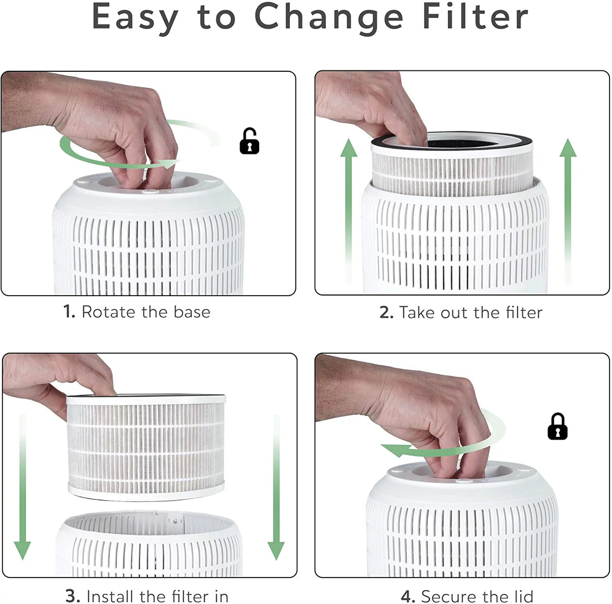 True HEPA H13 Filter Air Purifier with Smart Air Quality Monitor U542299