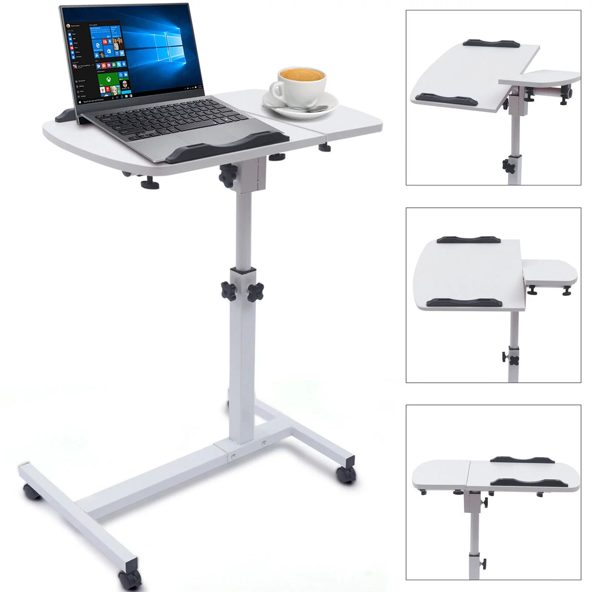 Adjustable Rolling Laptop Desk Sofa Overbed Table M4242