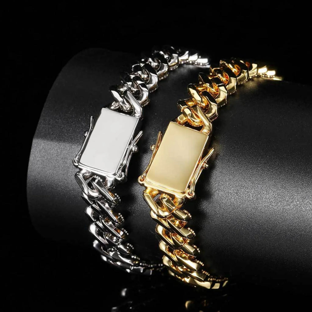 12MM Iced Out Miami Cuban Link Chain Necklace, 16-24 Inch T60021