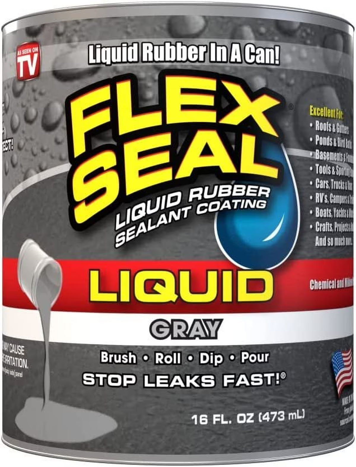 16-oz Gray Liquid Rubber in a Can V308
