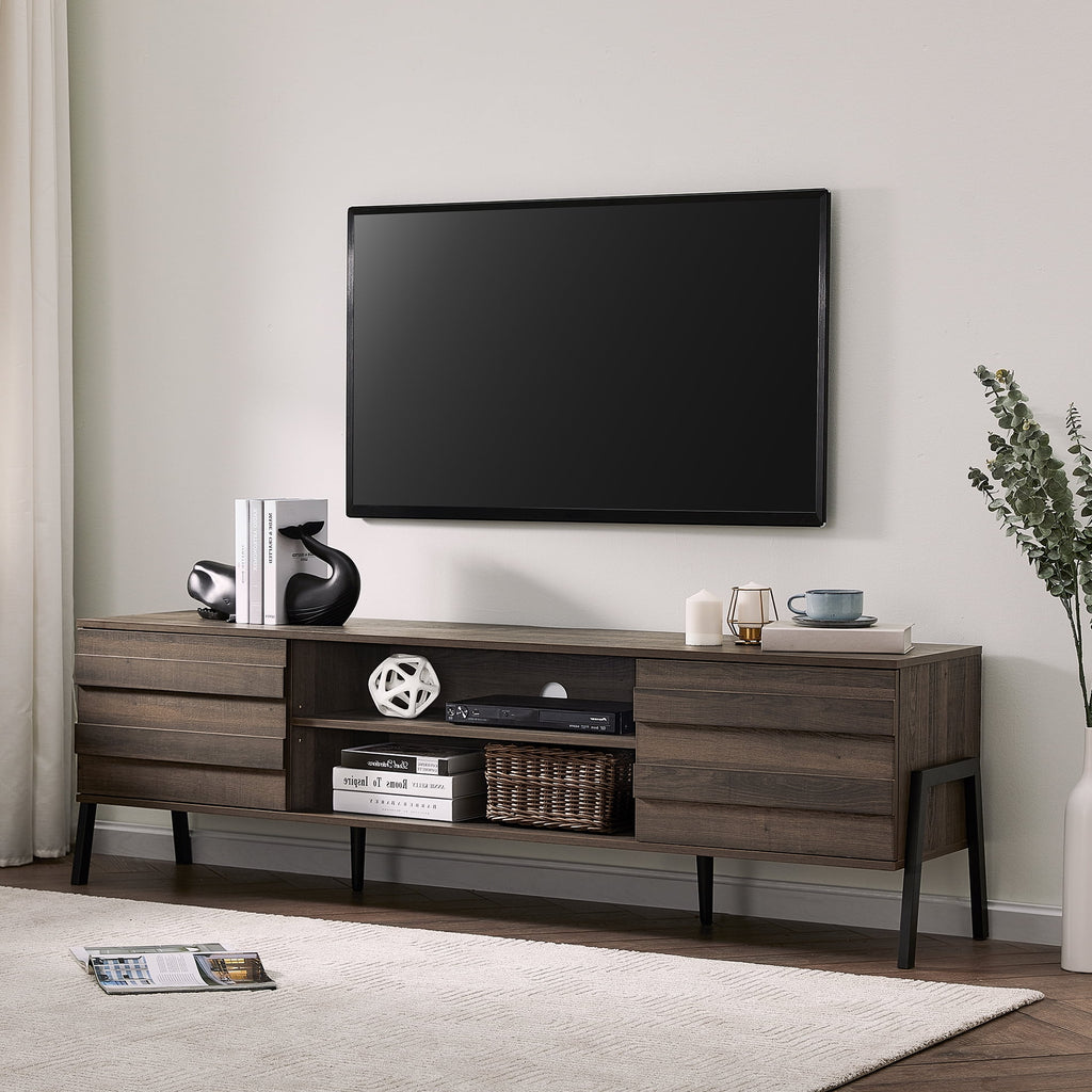 Brown TV Stand with 2 Doors H194489
