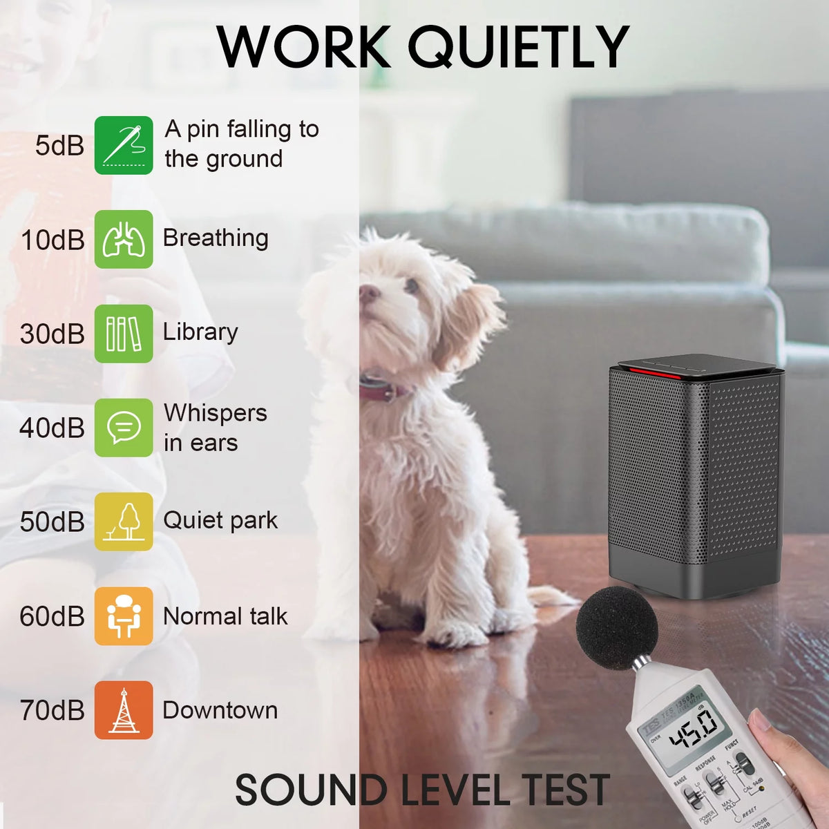 950W Portable Ceramic Heater with Oscillation, Black Q935