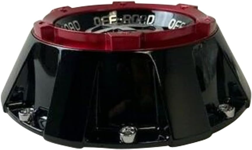 Gloss Black with Red Top Wheel Center Cap Pack of 2 P543542