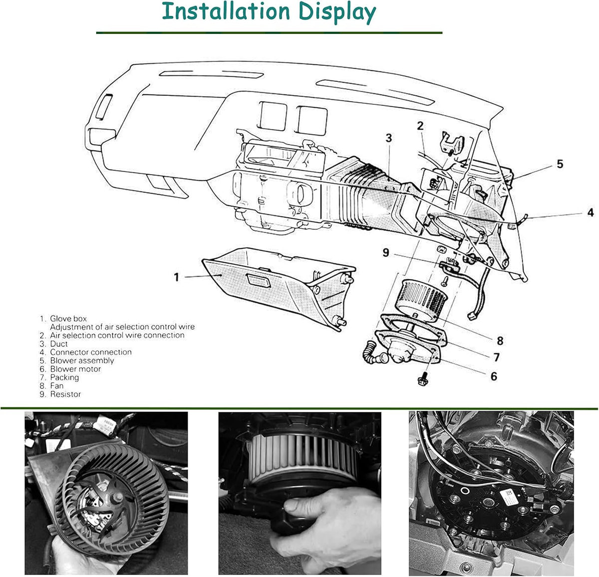 Pack of 2 Heater Blower Motor Assembly P5149