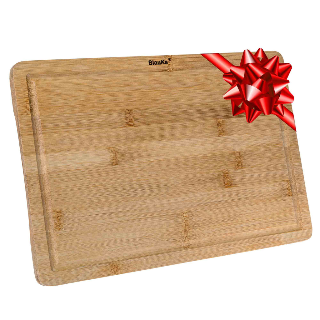 15x10" Bamboo Cutting Board with Juice Groove and Handles Q993120