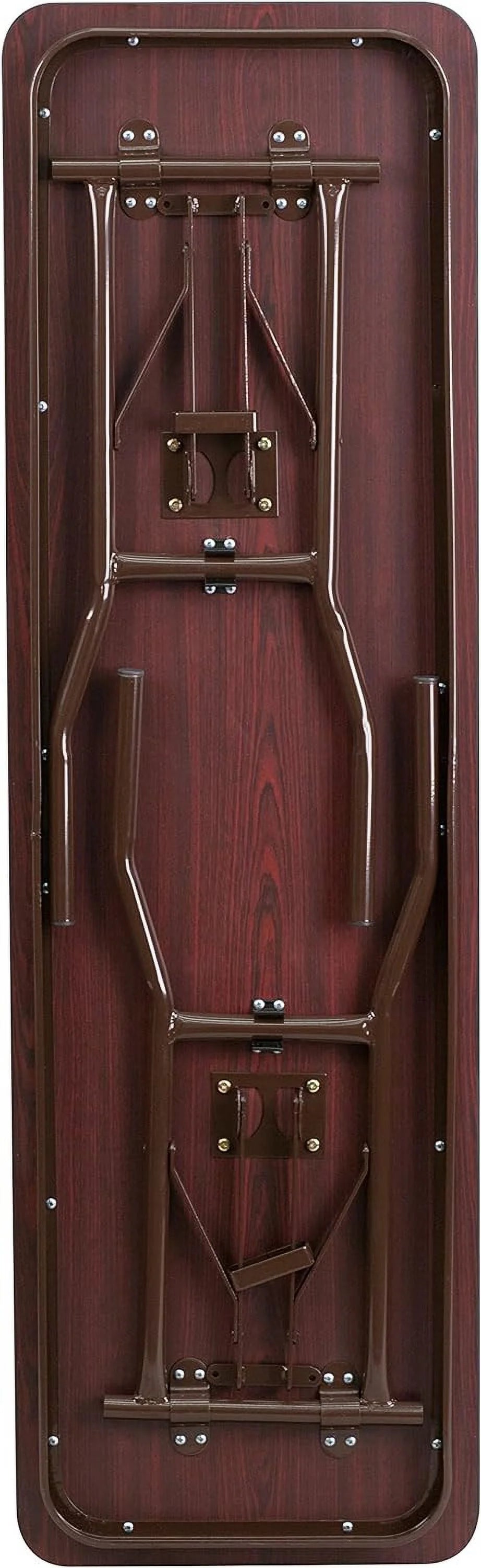 Mahogany Melamine Laminate Folding Training Table W4416